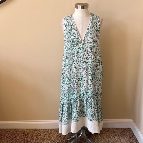 3.1 Philip Lim flowy printed patterned sleeve dress white 13087 - Picture 6 of 16